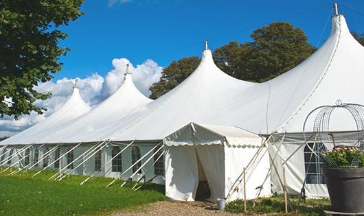 multiple portable toilets for large-scale outdoor events, ensuring availability for all guests in Pittsboro, NC